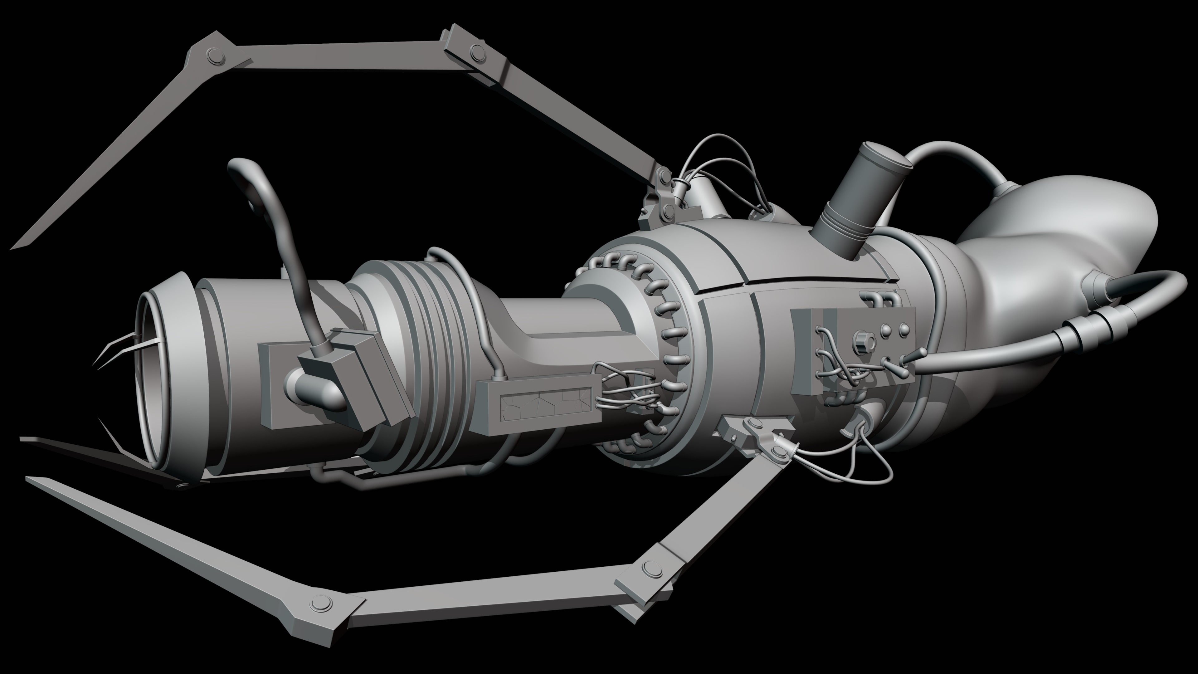Sci-Fi Plasma Gun Model 3D model_2