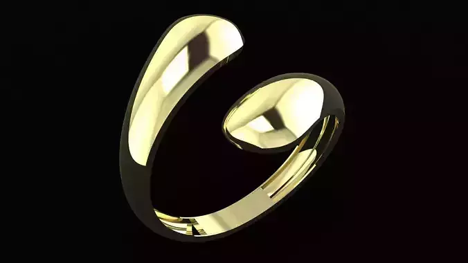 Minimalistic Lightweoght Womens Cocktail Ring