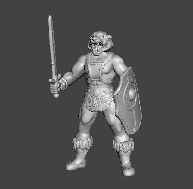 GALAXY WARRIORS TIGER MAN MINIATURE MODEL FIGURE FANTASY RPG 3D print model_1