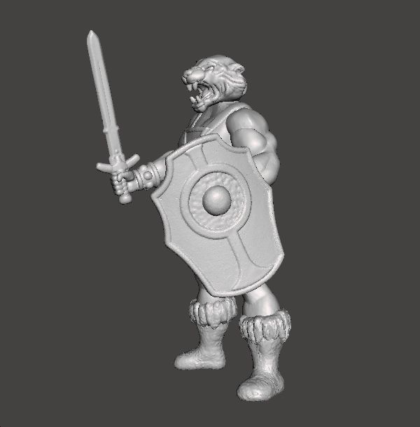 GALAXY WARRIORS TIGER MAN MINIATURE MODEL FIGURE FANTASY RPG 3D print model_4