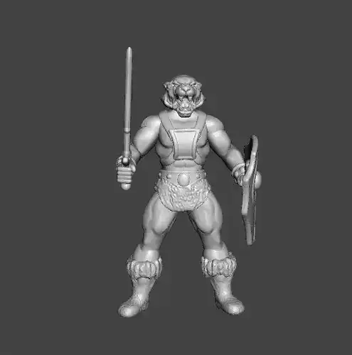 GALAXY WARRIORS TIGER MAN MINIATURE MODEL FIGURE FANTASY RPG 3D print model