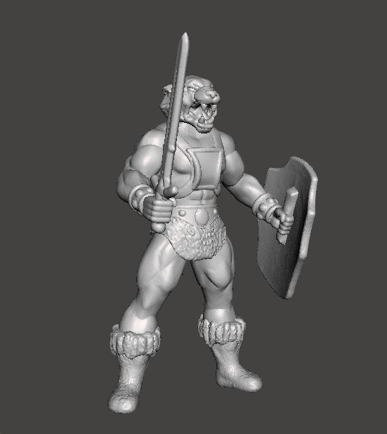 GALAXY WARRIORS TIGER MAN MINIATURE MODEL FIGURE FANTASY RPG 3D print model_2