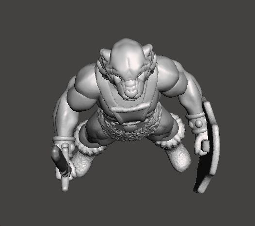 GALAXY WARRIORS TIGER MAN MINIATURE MODEL FIGURE FANTASY RPG 3D print model_6