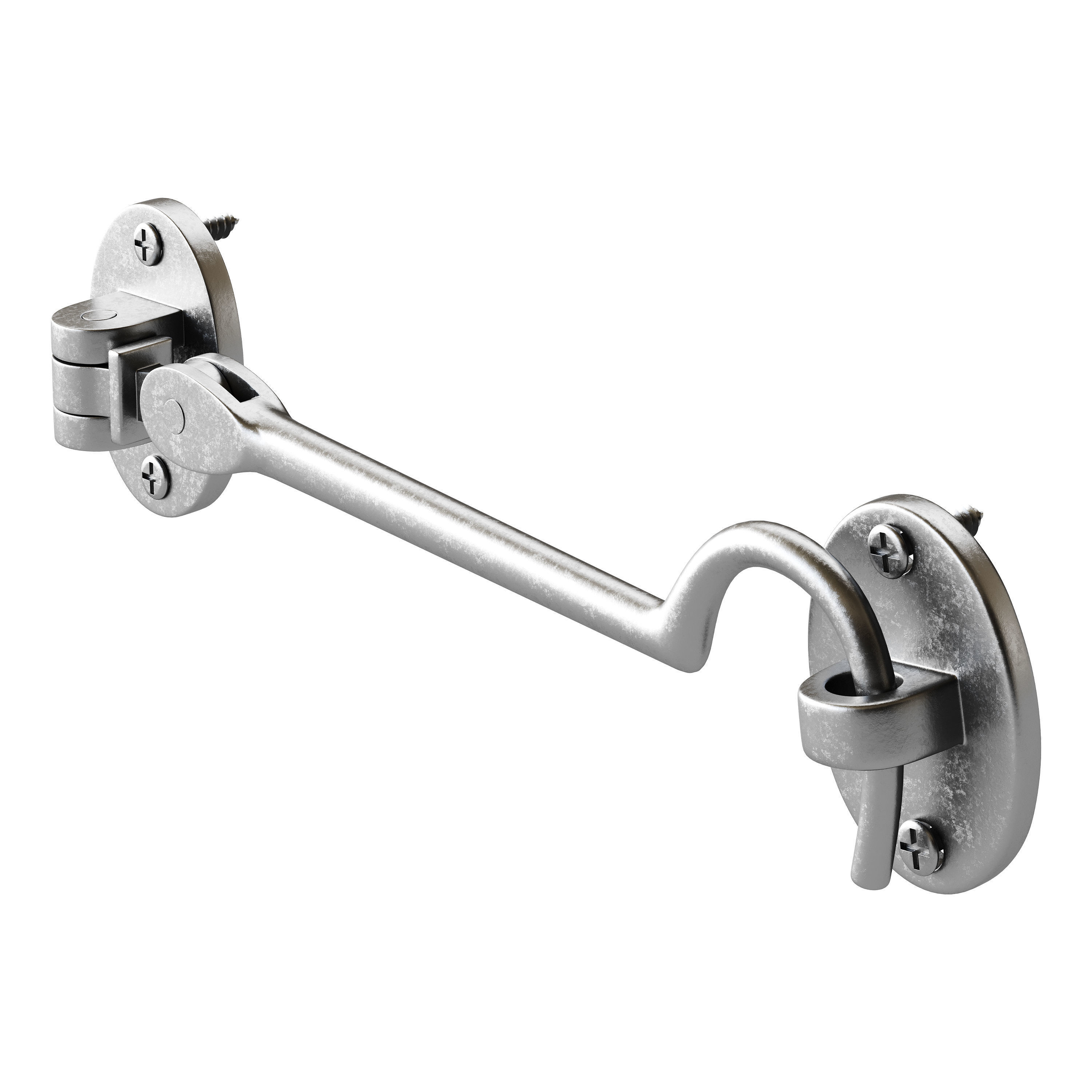  Solid Brass Swivel Pivot Style Cabin Eyelet Latches 3D model_2