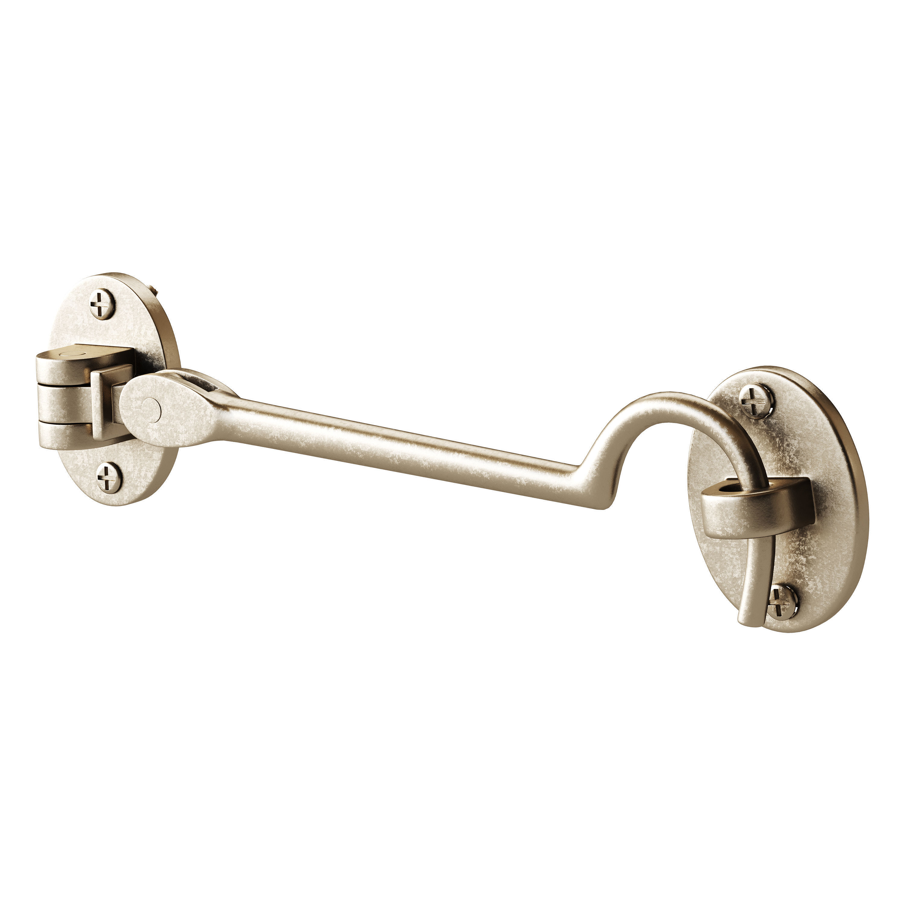  Solid Brass Swivel Pivot Style Cabin Eyelet Latches 3D model_10