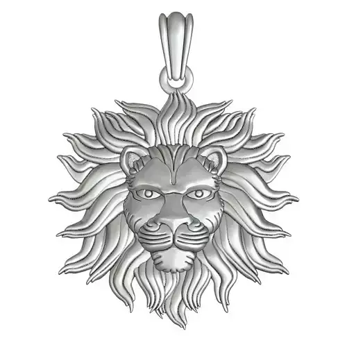 3D Printable Lion Pendant