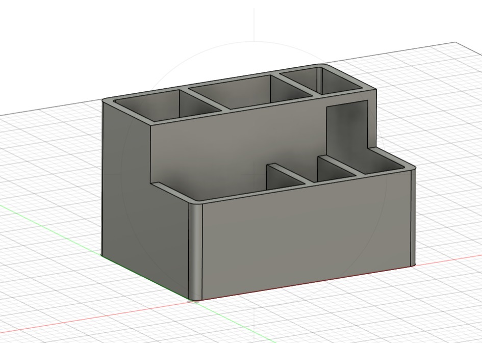 Almacenador con distintos compartimentos 3D print model_1