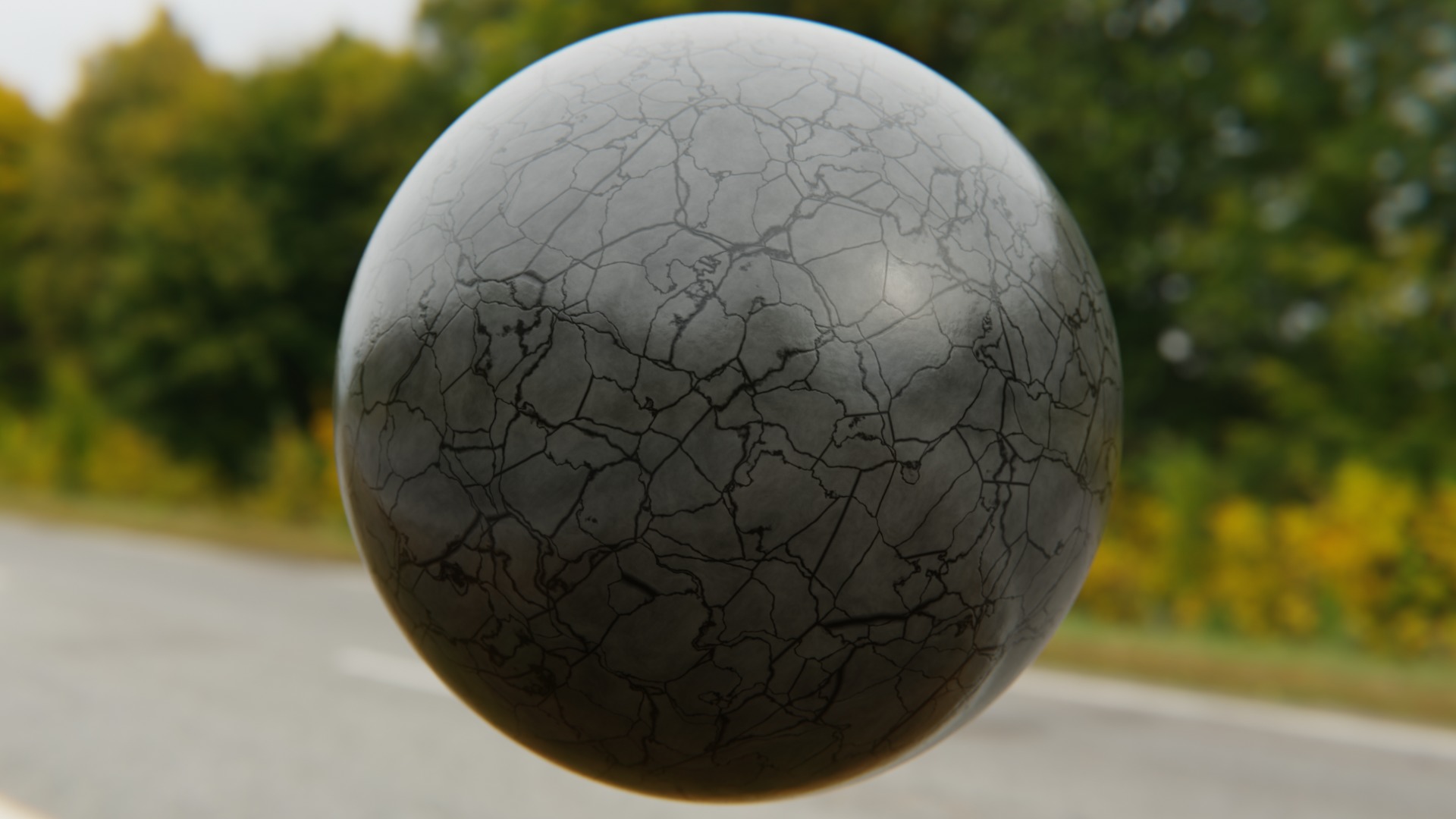 Procedural Golden Vein Cracked Marble Shader - Blender Texture_2