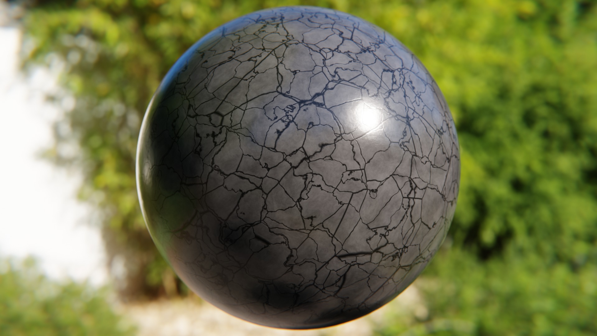 Procedural Golden Vein Cracked Marble Shader - Blender Texture_1