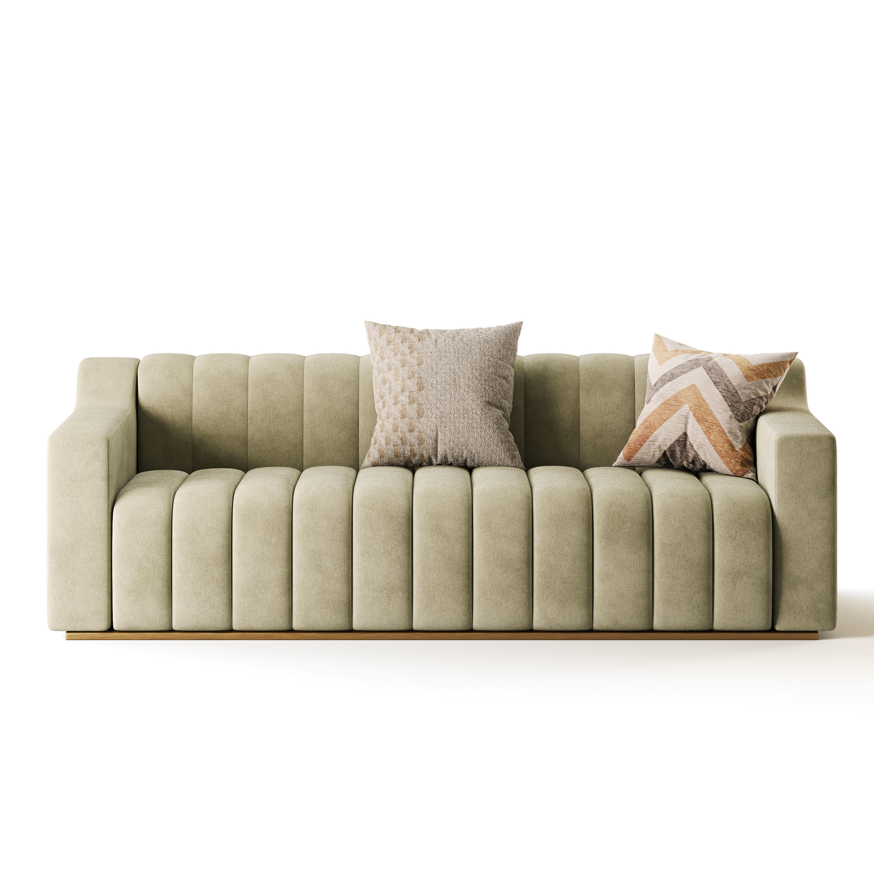 Room Simple Couch Chesterfield Fabric Sofa 3D model_11