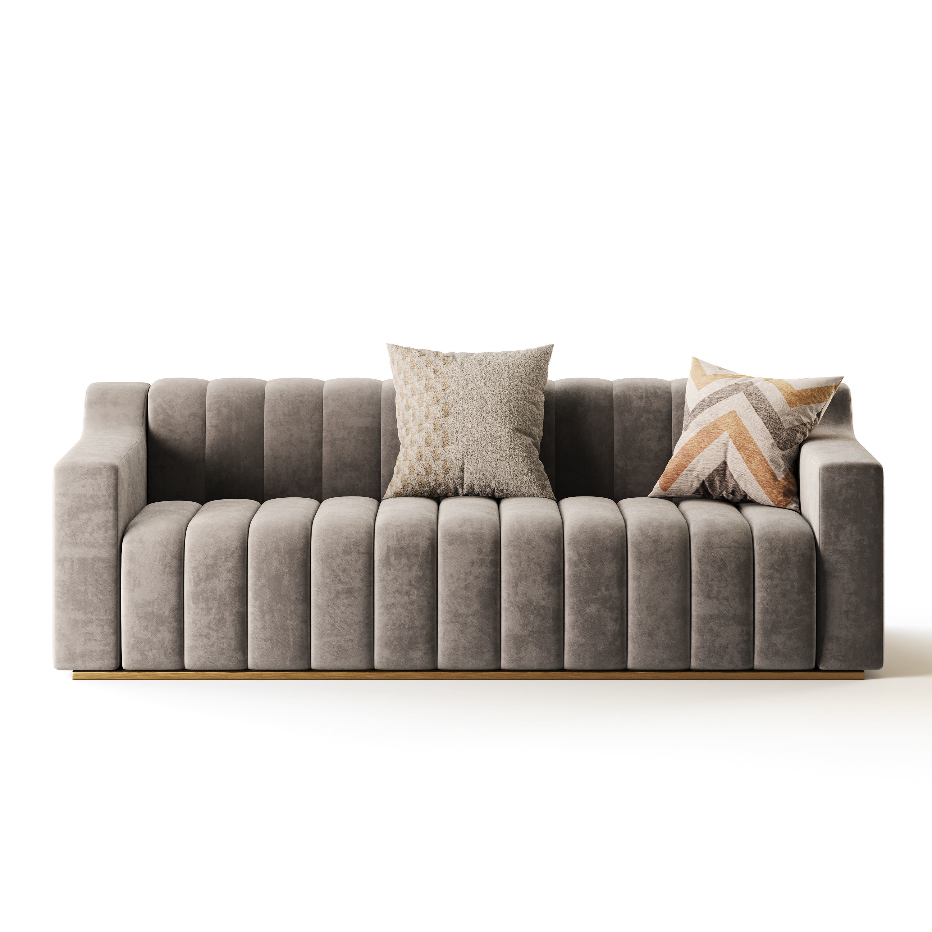 Room Simple Couch Chesterfield Fabric Sofa 3D model_6