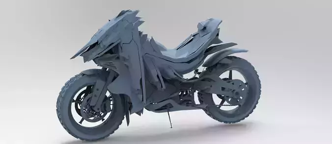Cyberpunk sci fi bike 3