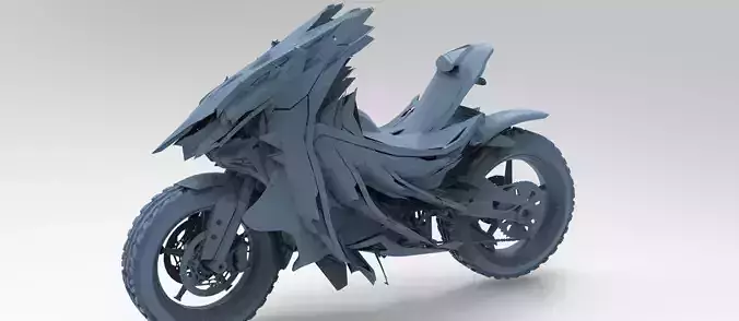 Cyberpunk sci fi drake bike 