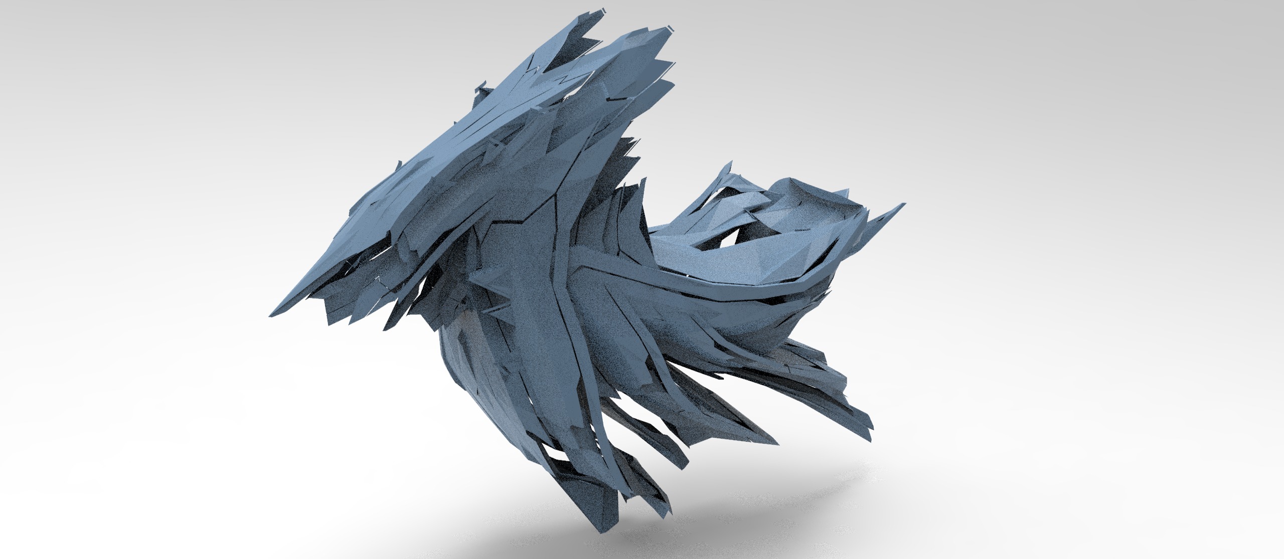 Cyberpunk sci fi bike part 3D model_1