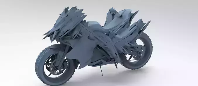 Cyberpunk sci fi bike 6 