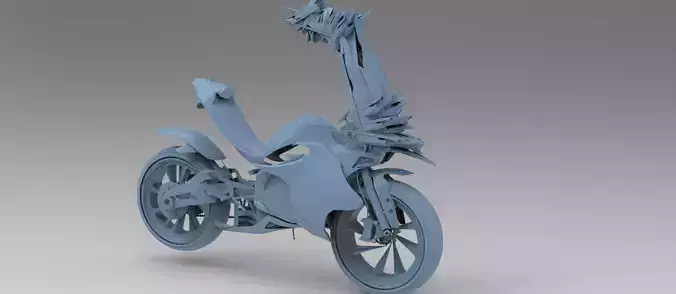 Cyberpunk dragon bike 6