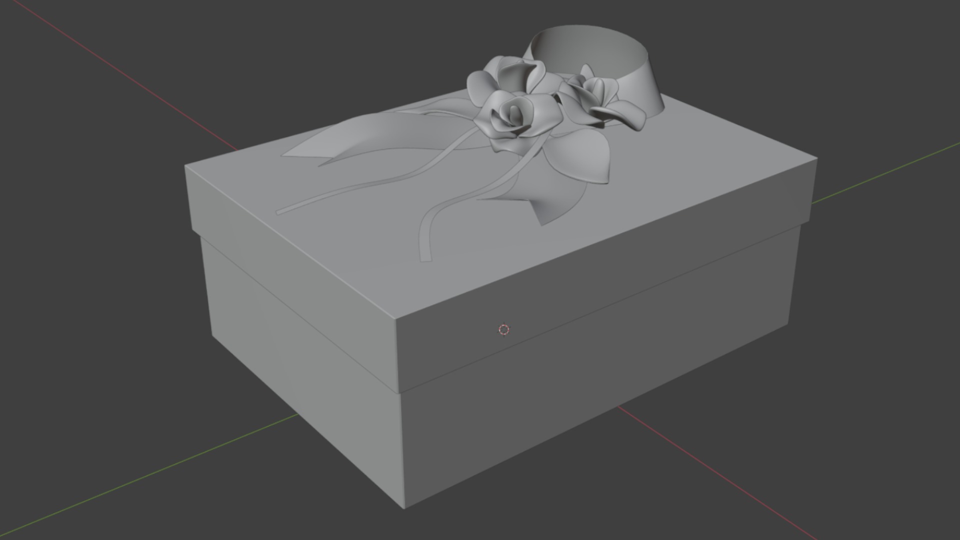 Package for Gift Red 150 x 210 x 80mm 3D model_6