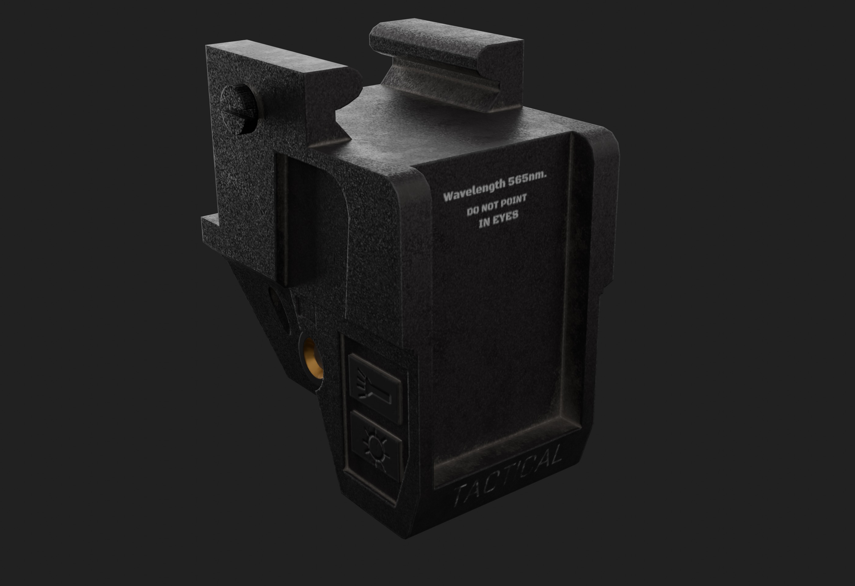 P220 with laser sight and flashlight Attachment - Game Ready Low-poly 3D model_14