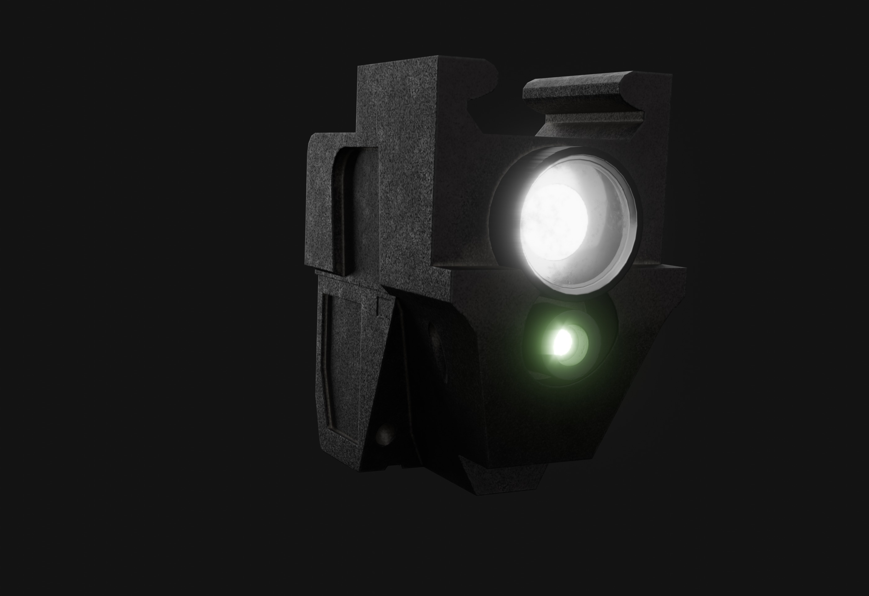 P220 with laser sight and flashlight Attachment - Game Ready Low-poly 3D model_15