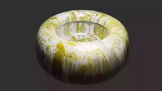 Porcelain bowl  likes stone and bowl melt animation  Free low-poly 3D model