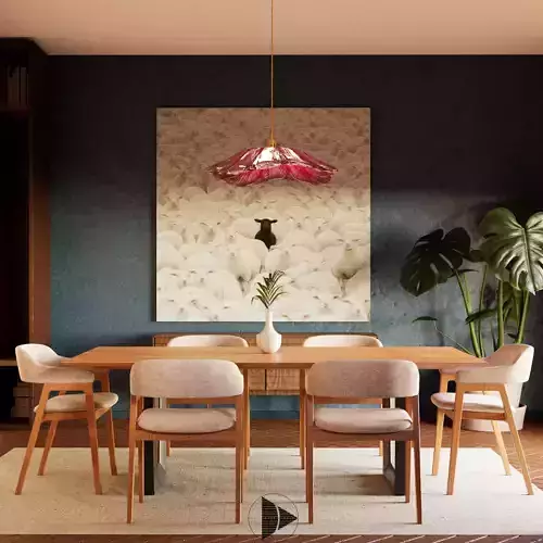 Lotus Flower Pendant Light - Elegant Asian-Inspired Chandelier