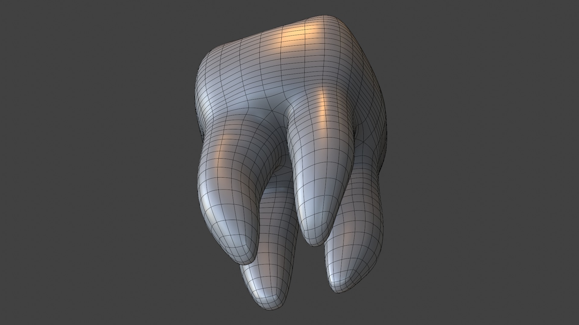 Tooth Low-poly 3D model_4