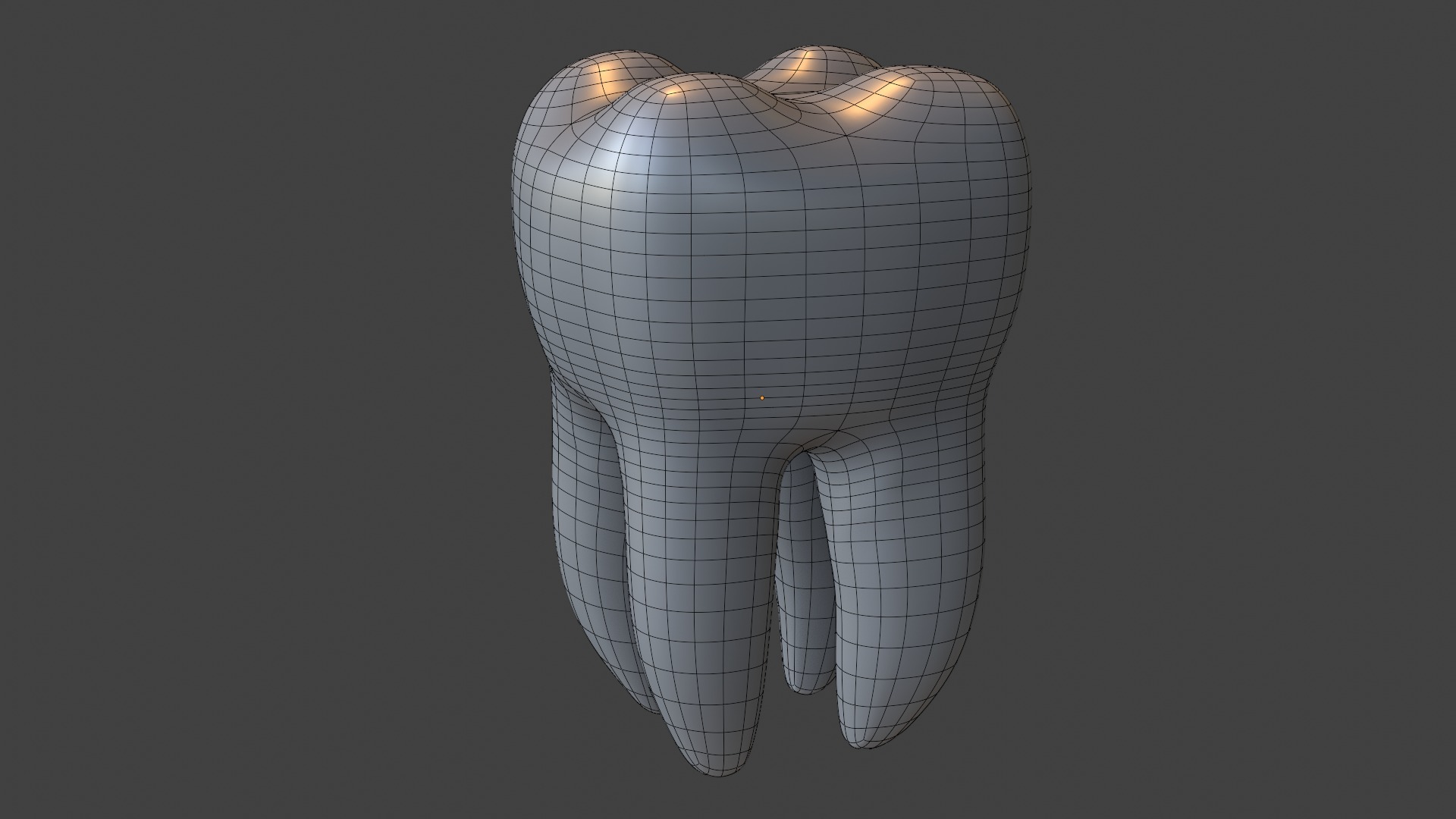 Tooth Low-poly 3D model_2