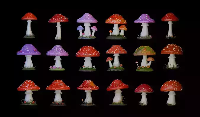 Giant Mushroom Megapack 3D print model
