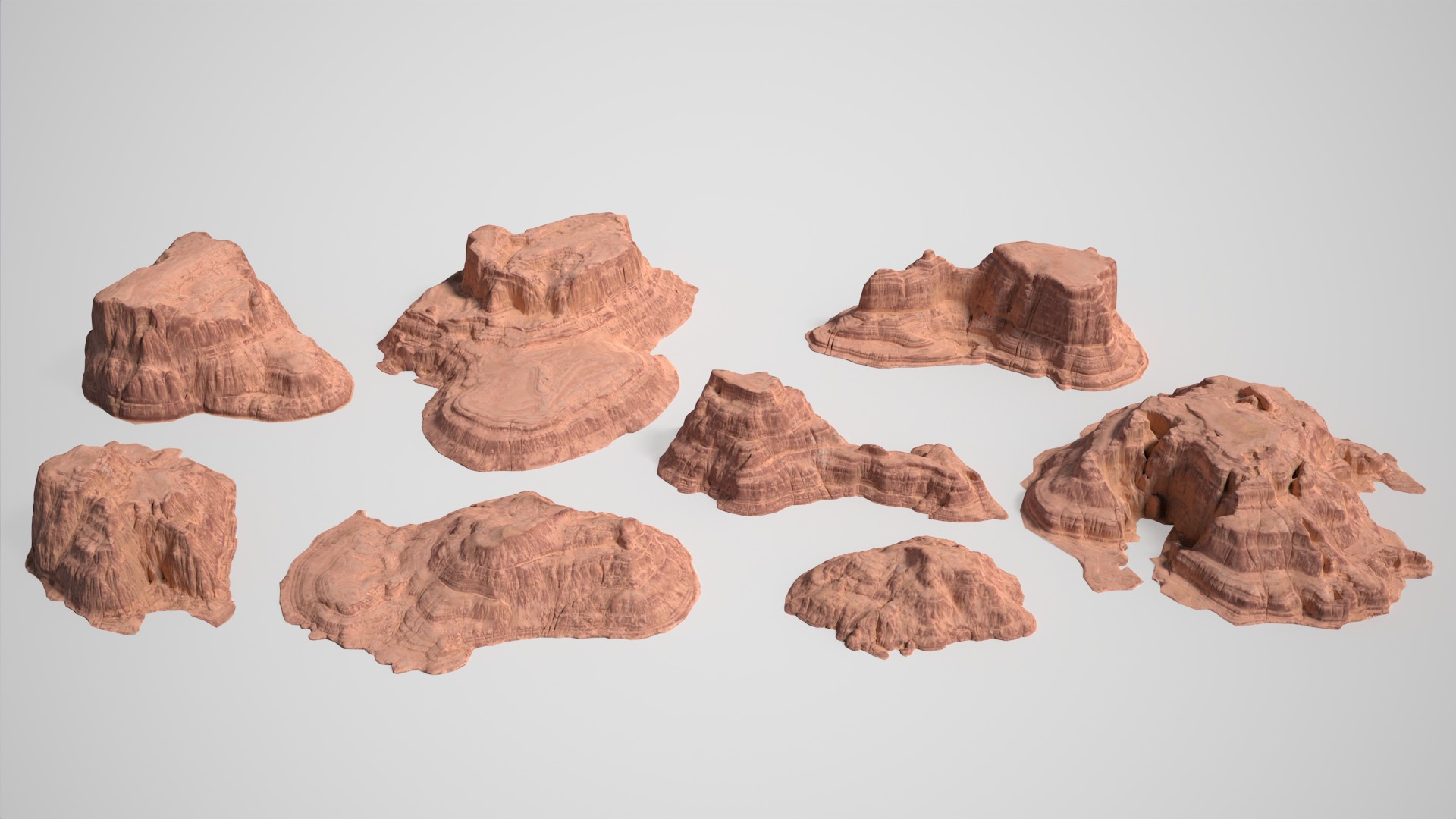 8 Modular Desert Canyons - 241103 Low-poly 3D model_1