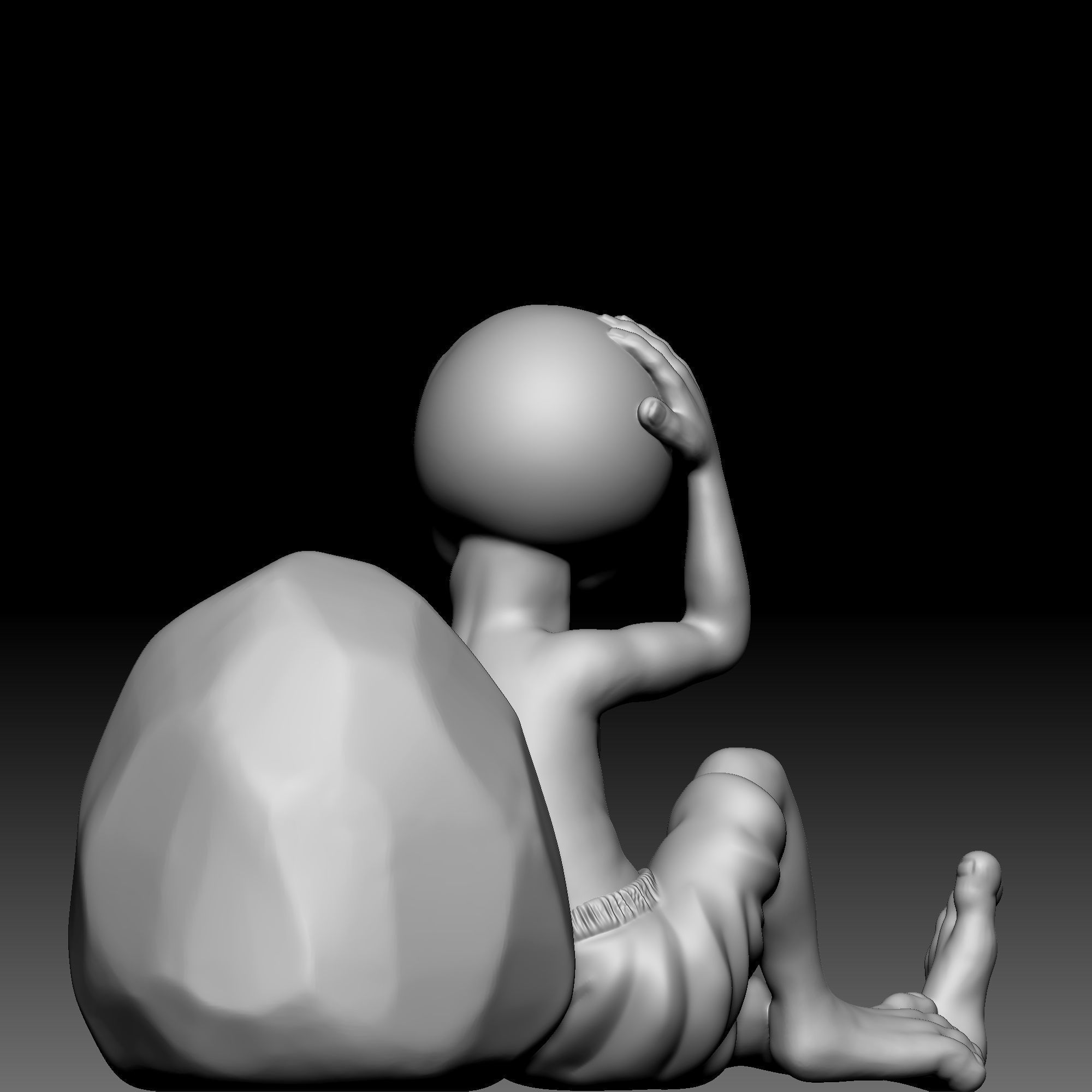 Alien Statue - 070 3D print model_4