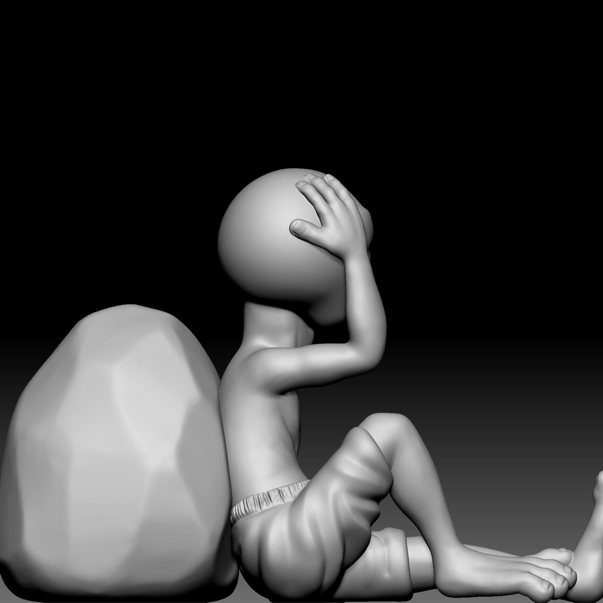 Alien Statue - 070 3D print model_5