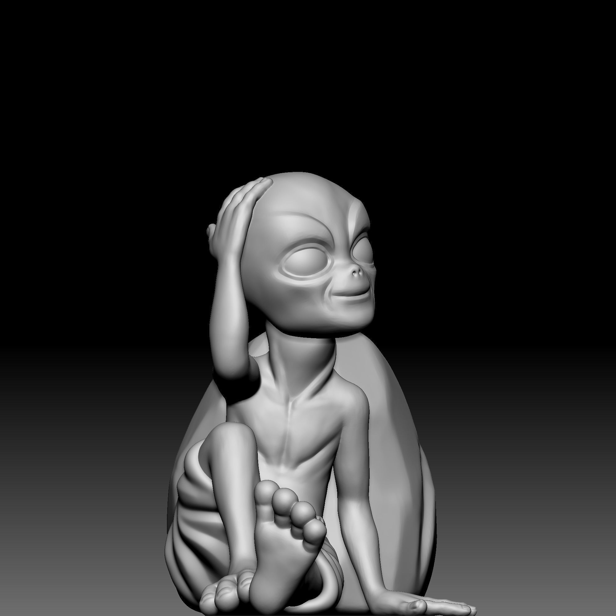 Alien Statue - 070 3D print model_7