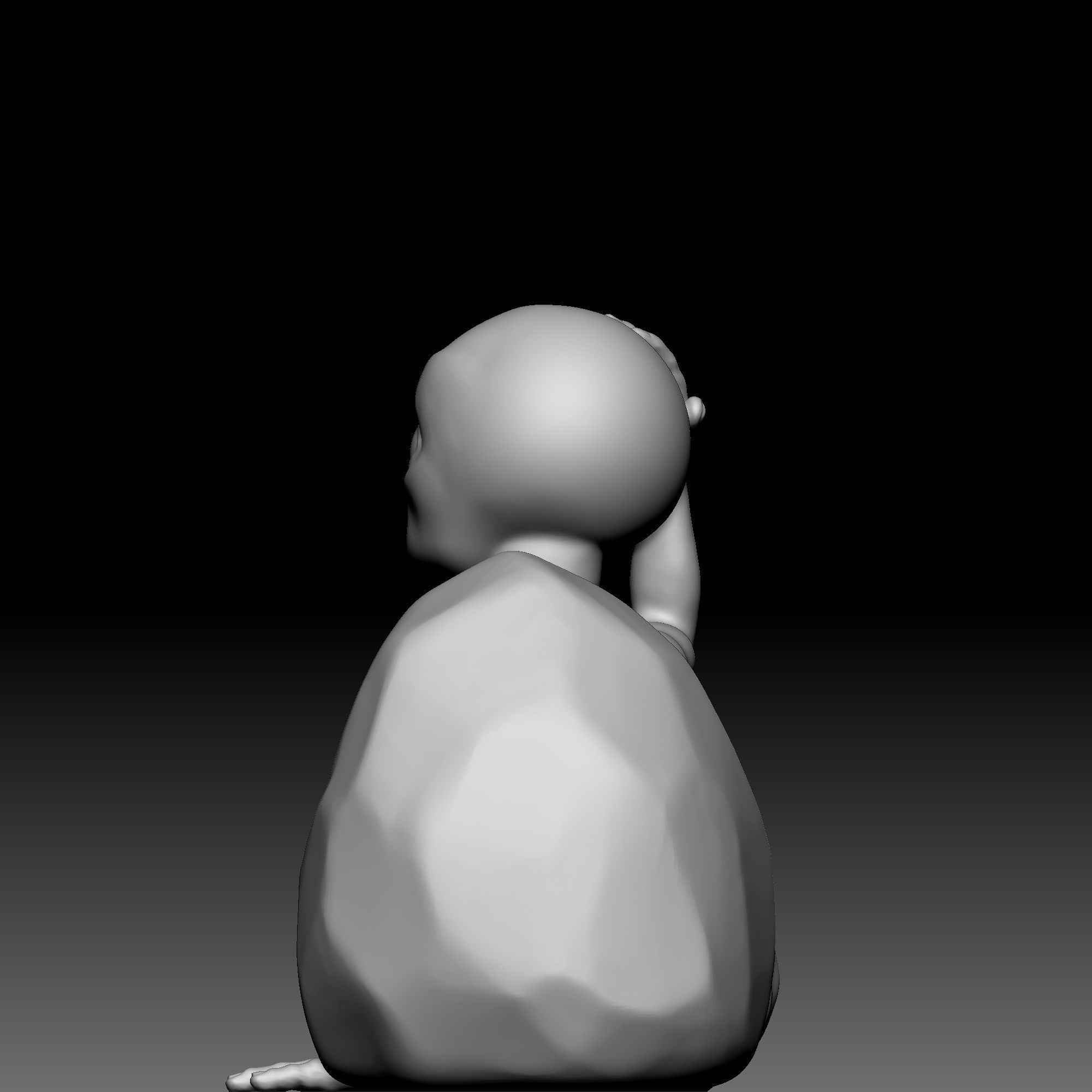 Alien Statue - 070 3D print model_3