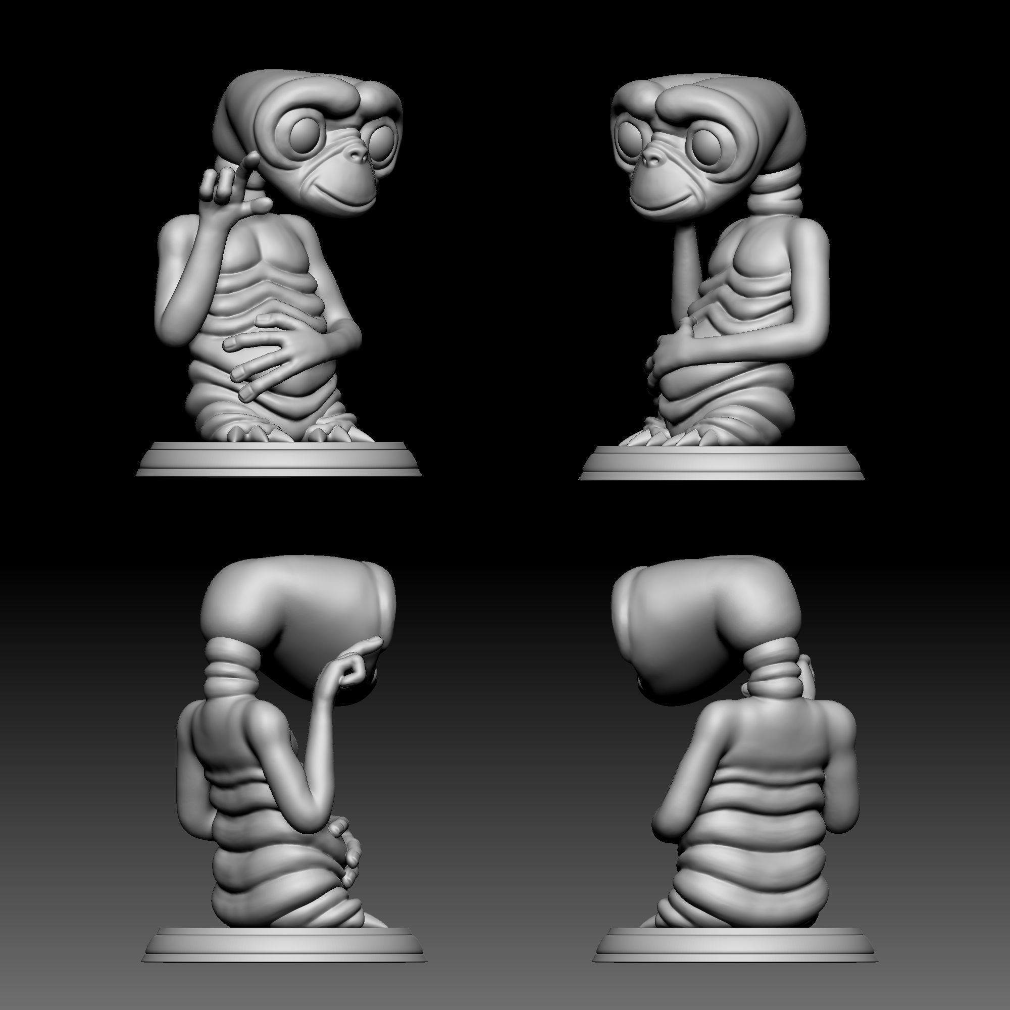 Alien Statue - 080 3D print model_9