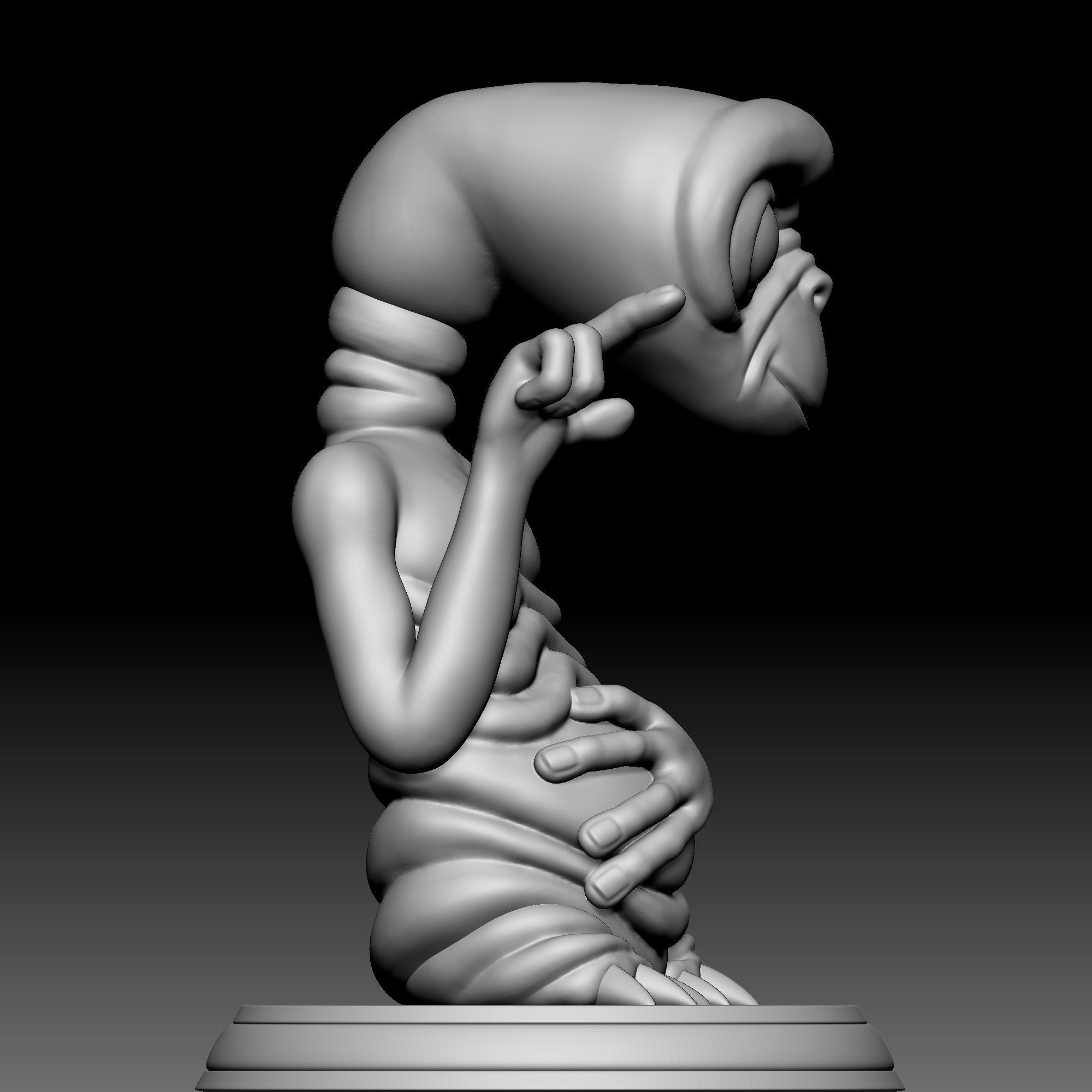Alien Statue - 080 3D print model_7