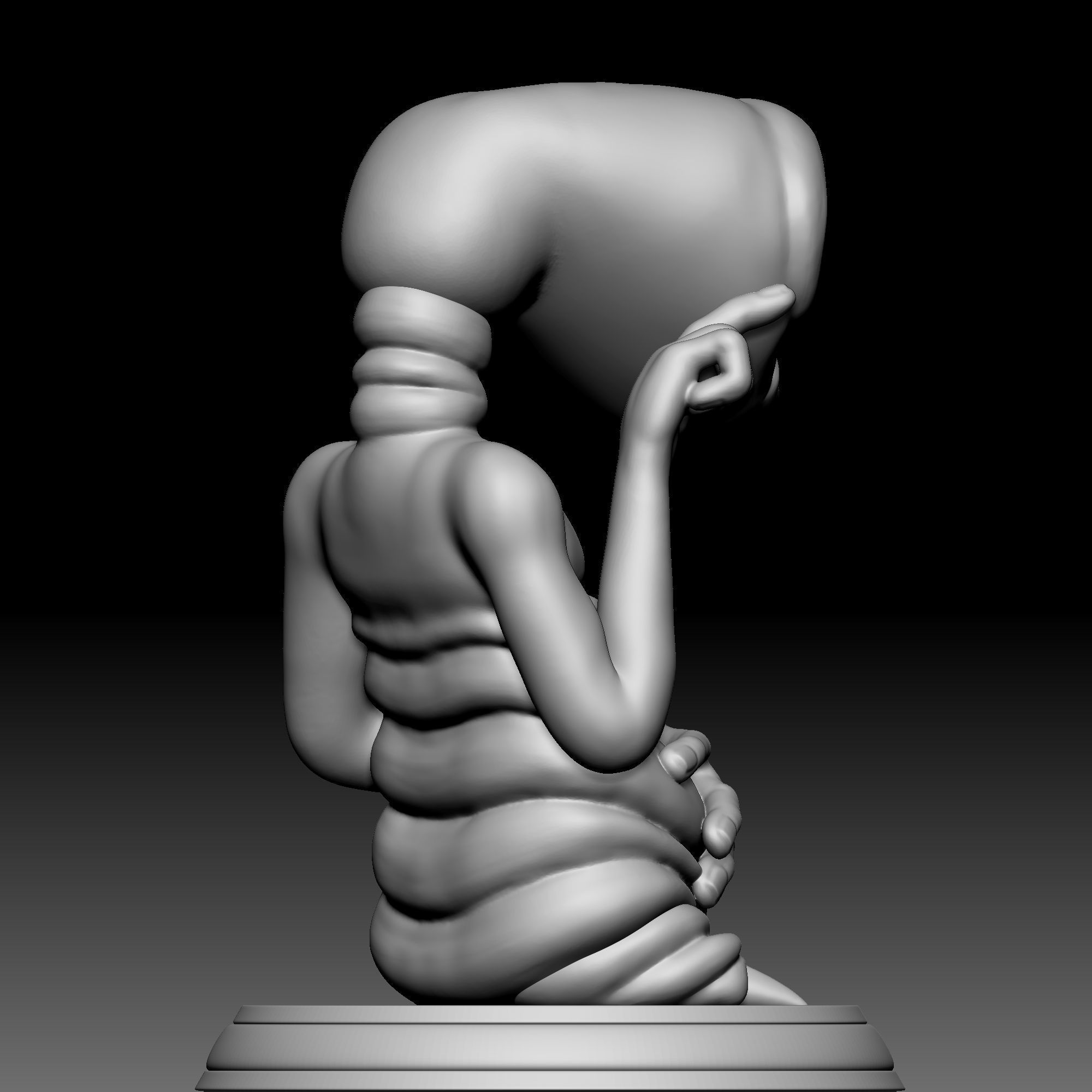 Alien Statue - 080 3D print model_6