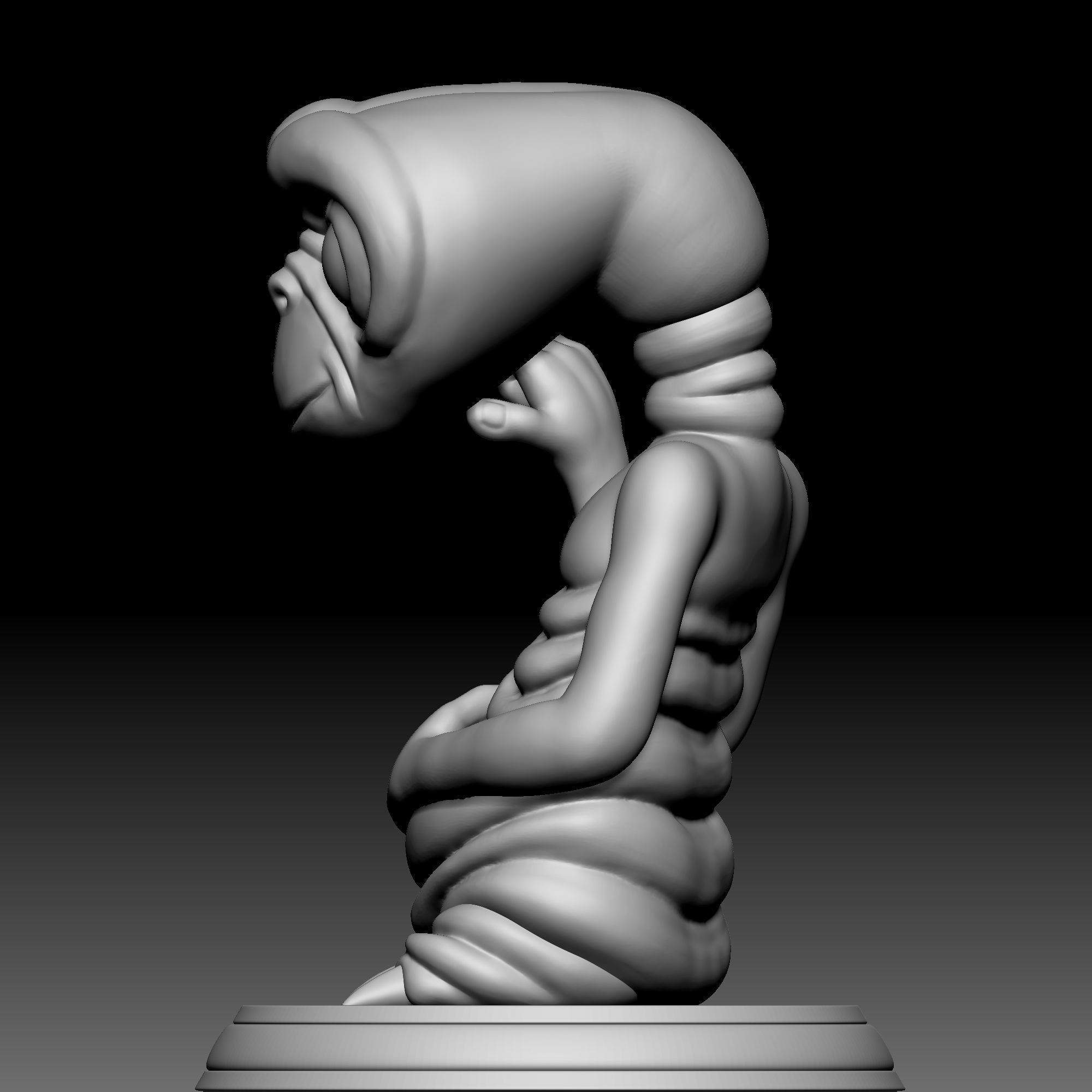 Alien Statue - 080 3D print model_3