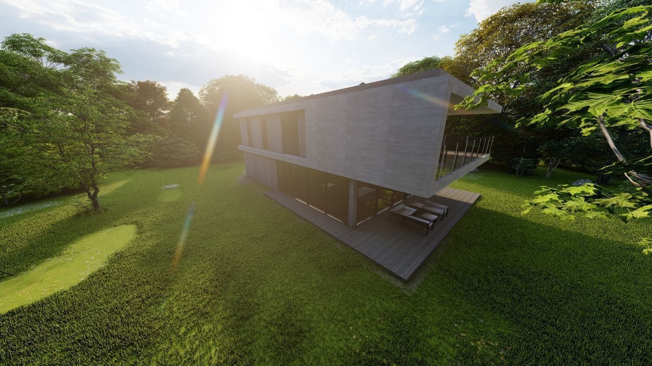 Casa Scene-villa-modern house 3D model_11