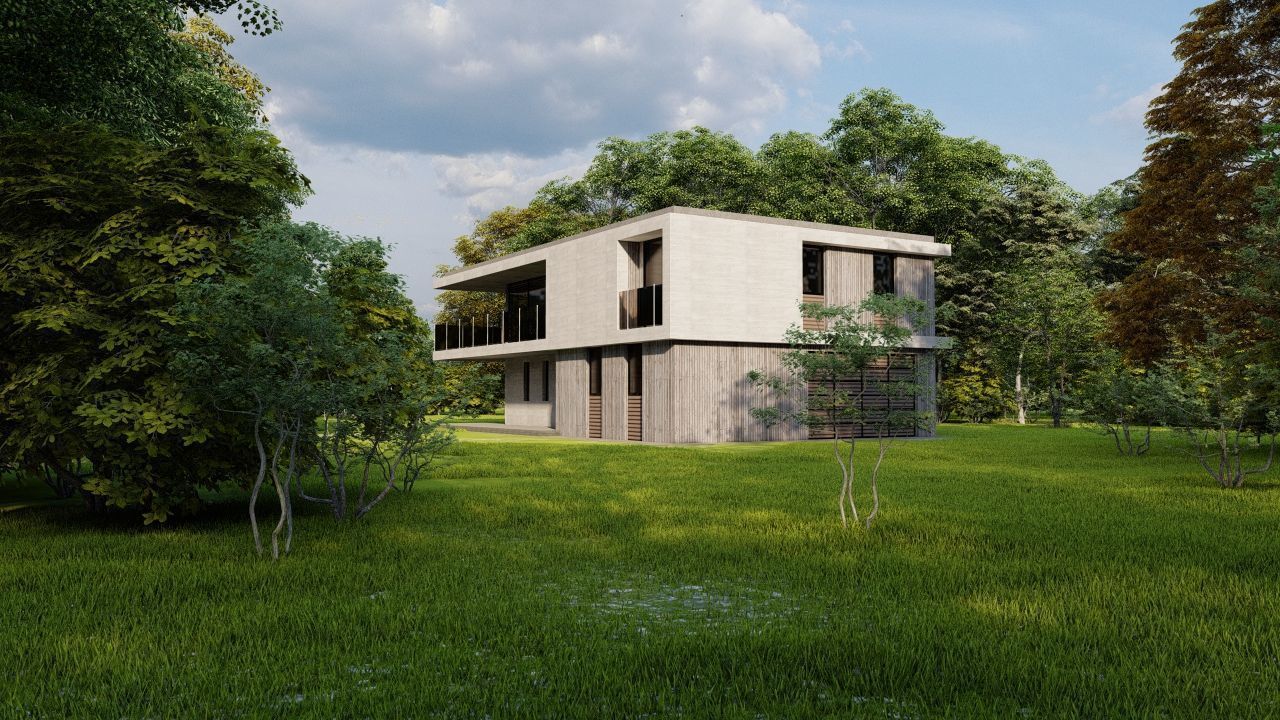 Casa Scene-villa-modern house 3D model_18