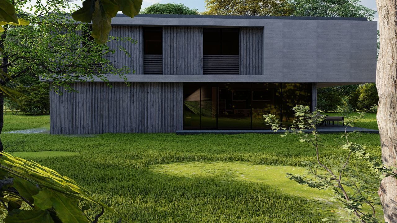 Casa Scene-villa-modern house 3D model_9