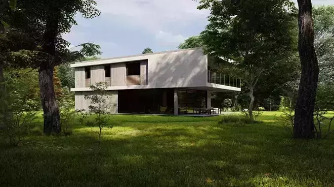 Casa Scene-villa-modern house 3D model