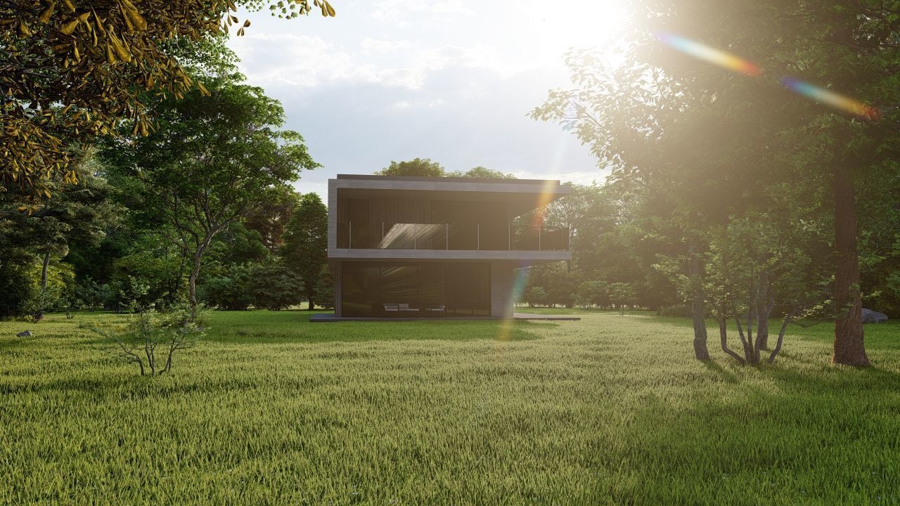 Casa Scene-villa-modern house 3D model_16