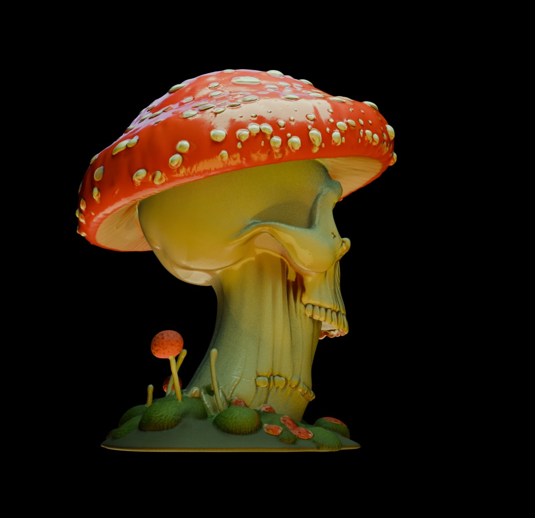 Screaming Toadstool 3D print model_2
