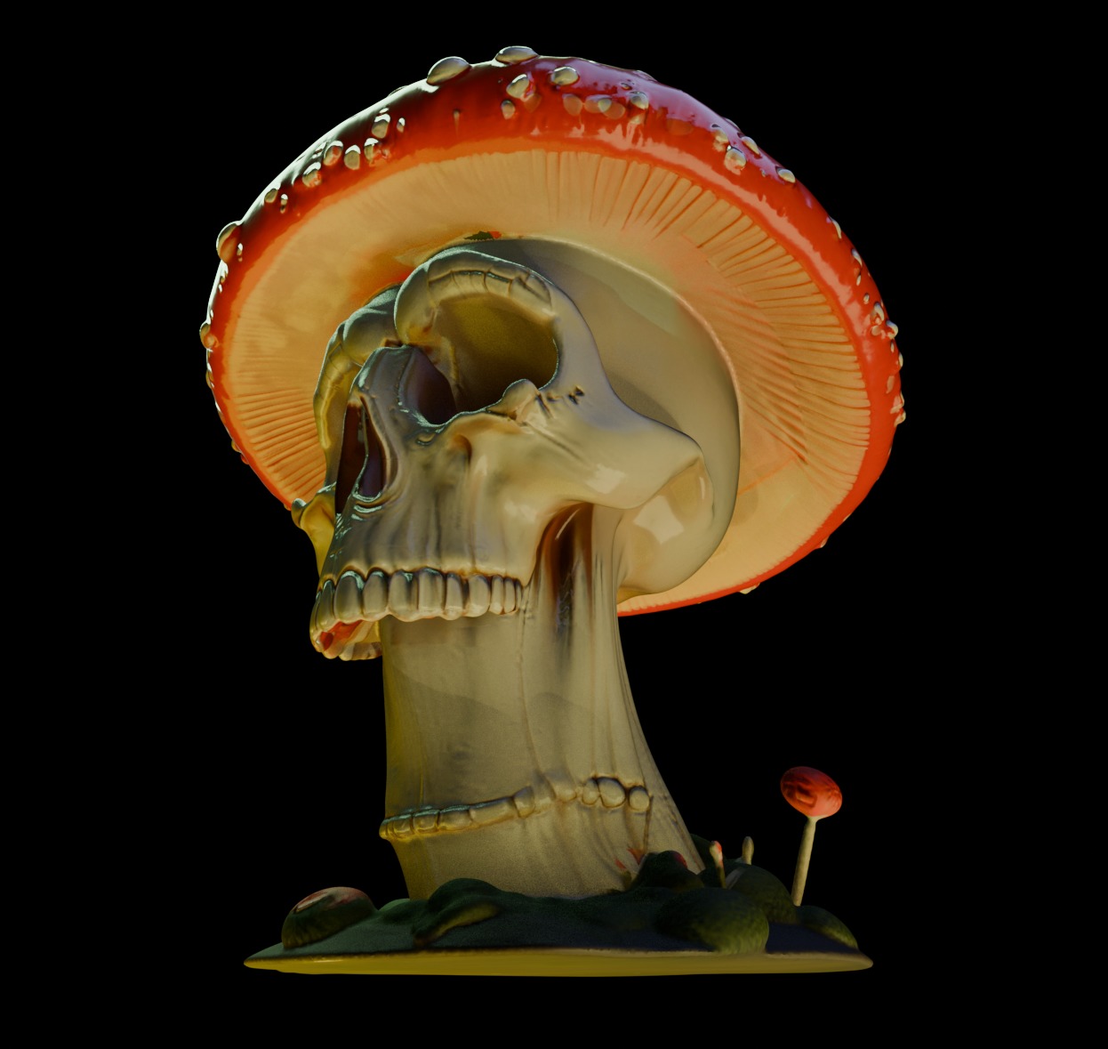 Screaming Toadstool 3D print model_4