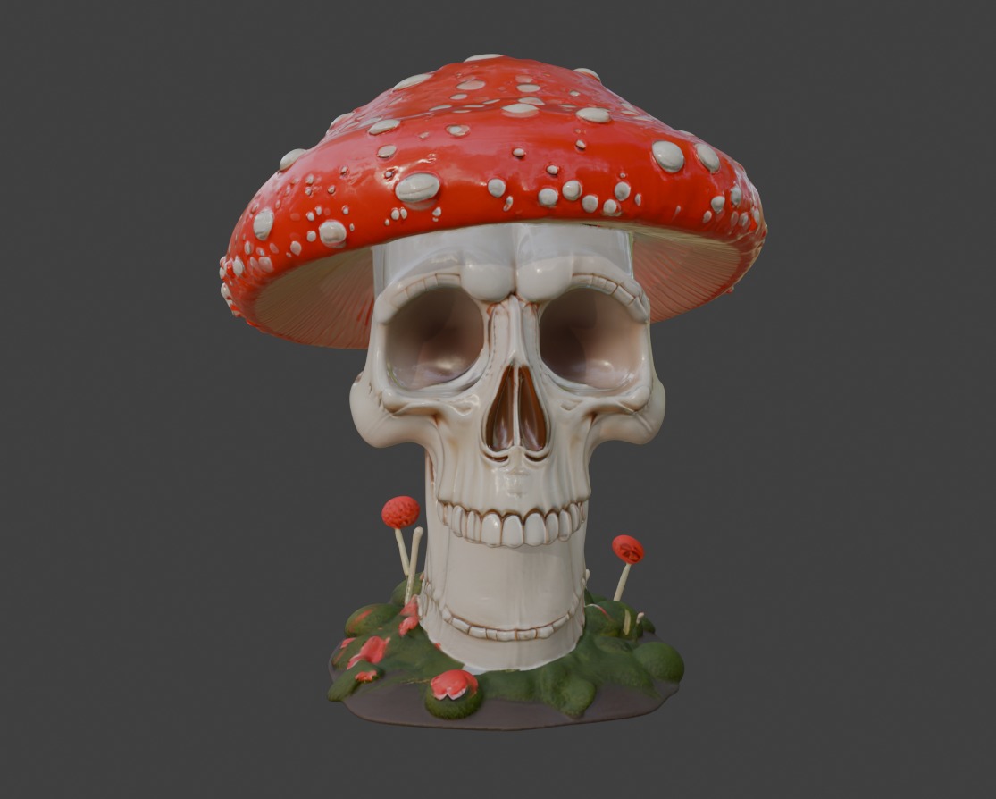 Screaming Toadstool 3D print model_11