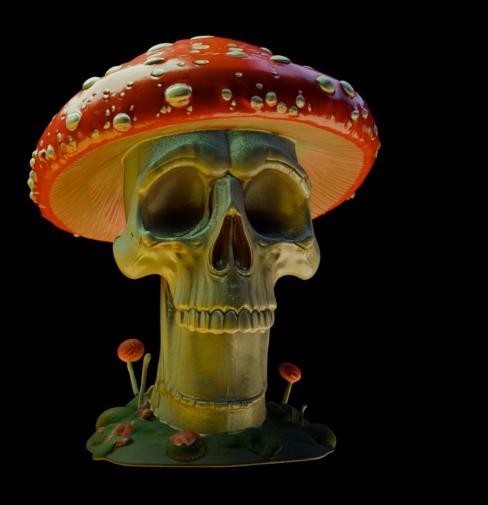 Screaming Toadstool 3D print model_13