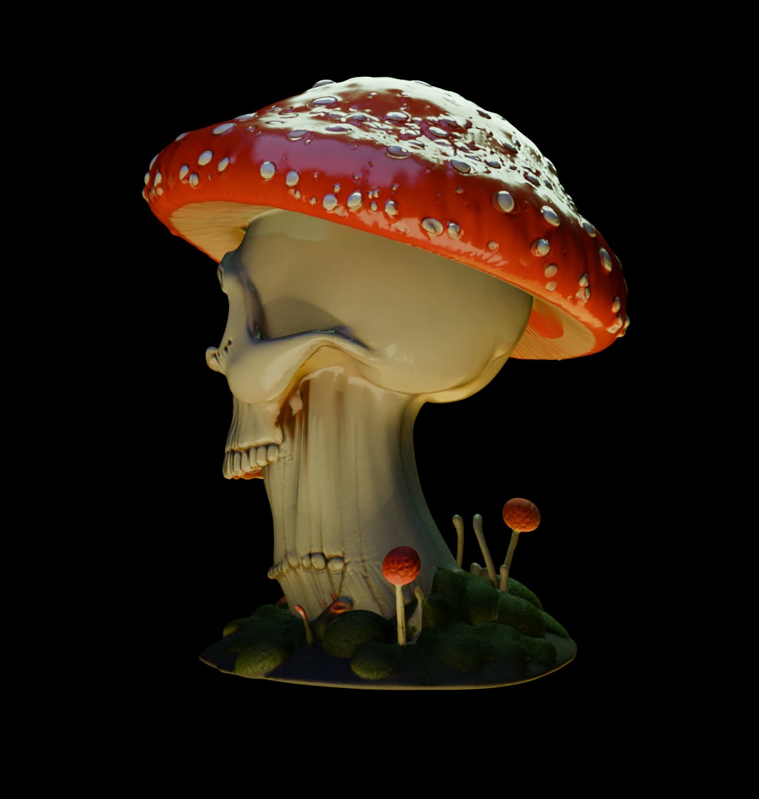 Screaming Toadstool 3D print model_3