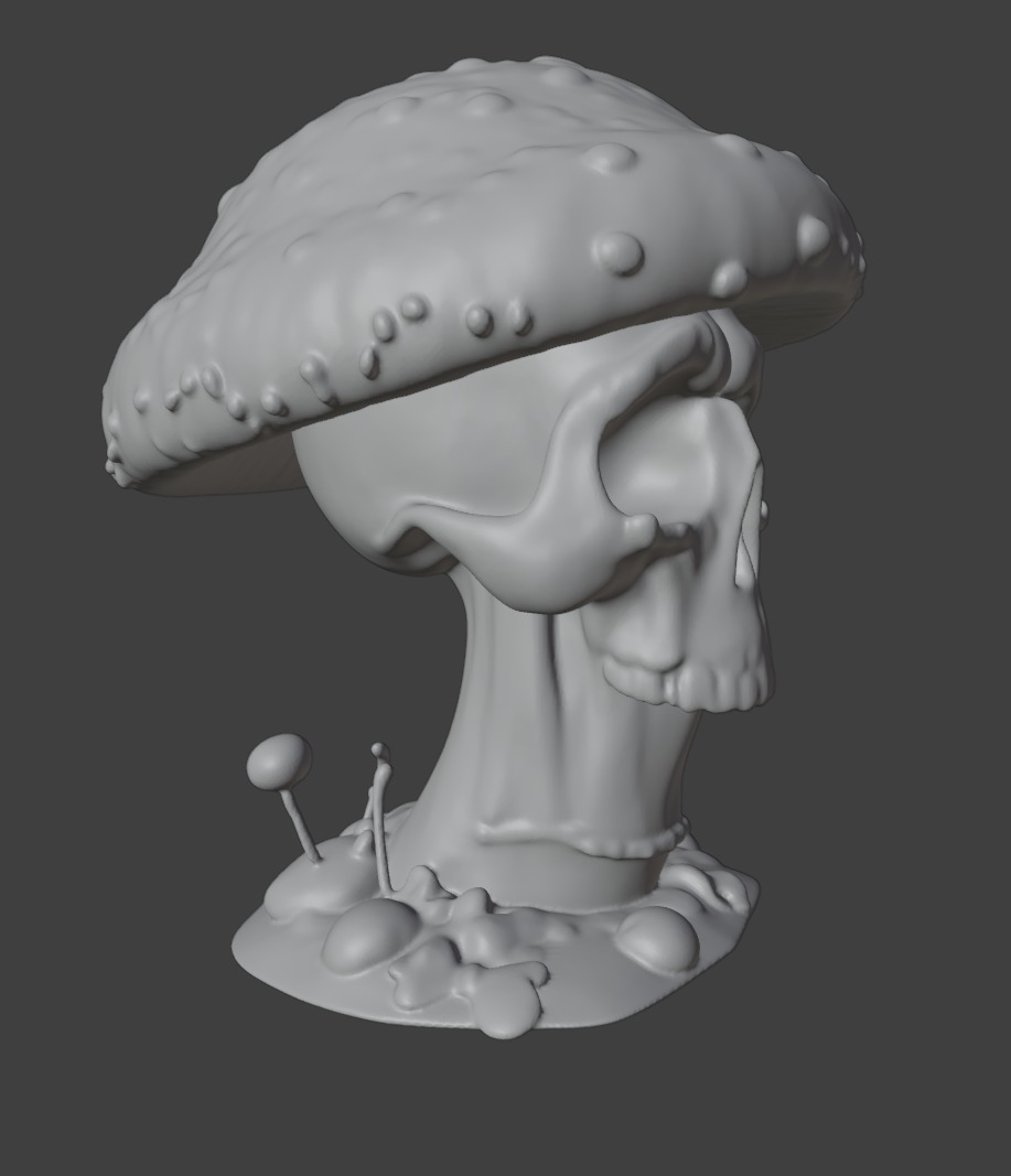 Screaming Toadstool 3D print model_6