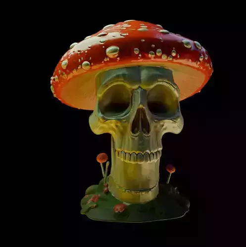 Screaming Toadstool 3D print model