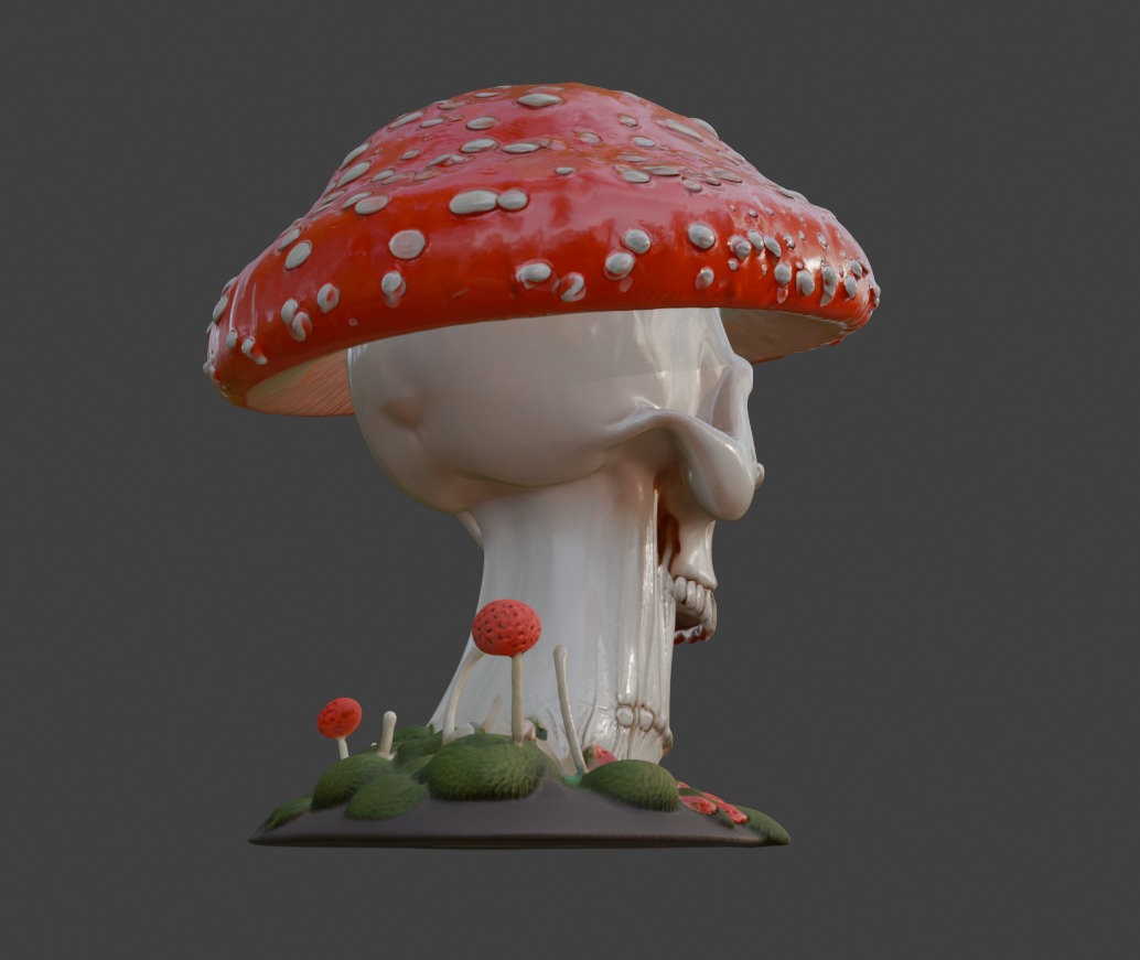 Screaming Toadstool 3D print model_10